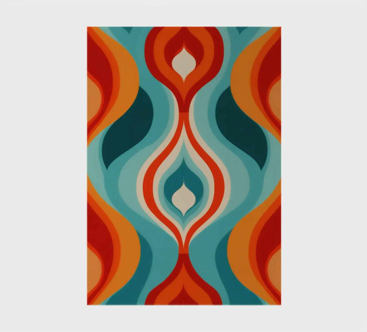 Modello di design psichedelico retrò anni '70 diario da Autofocus