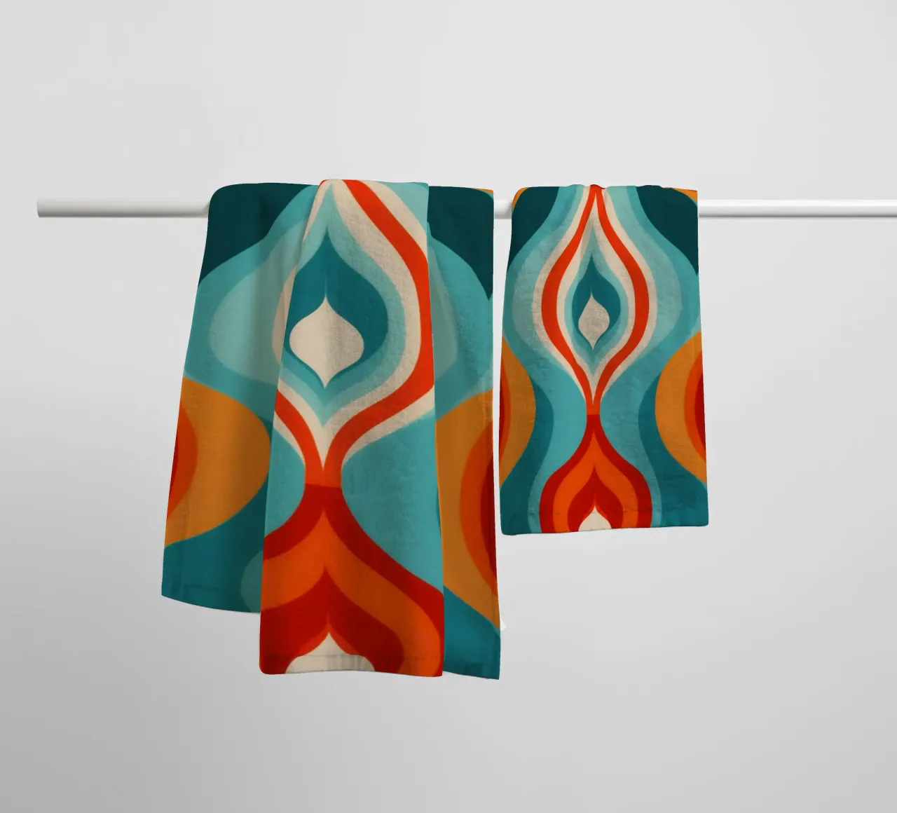 Modello di design psichedelico retrò anni '70 asciugamano da bagno da Autofocus