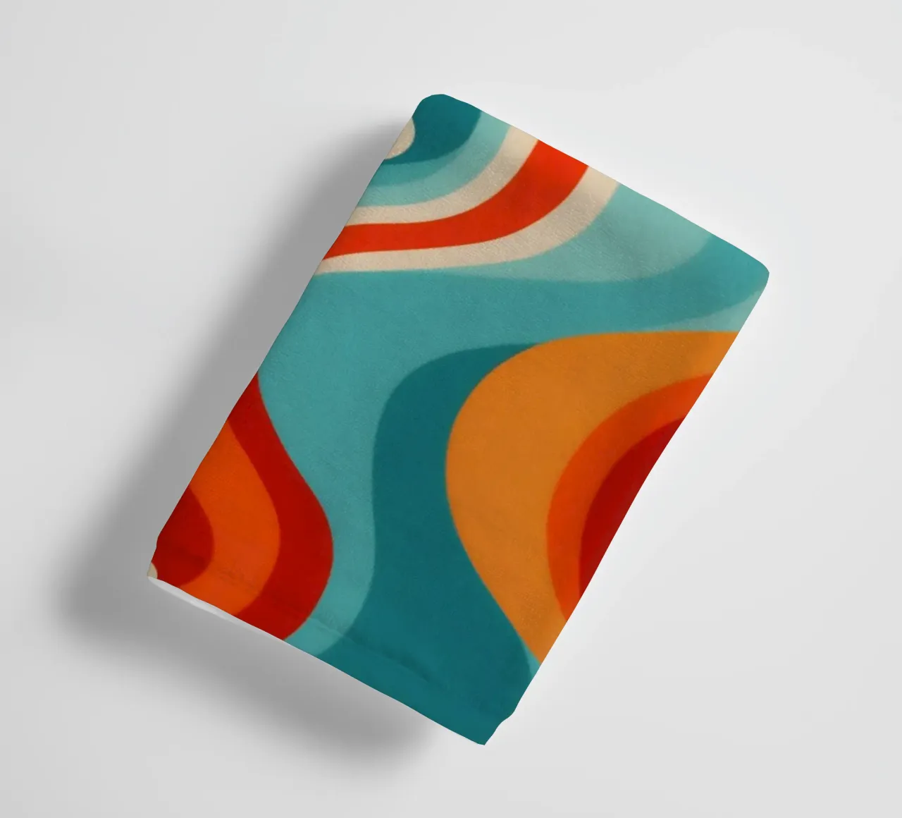 Psychedelisches 70er Jahre Retro Design Muster Handtuch von Autofocus