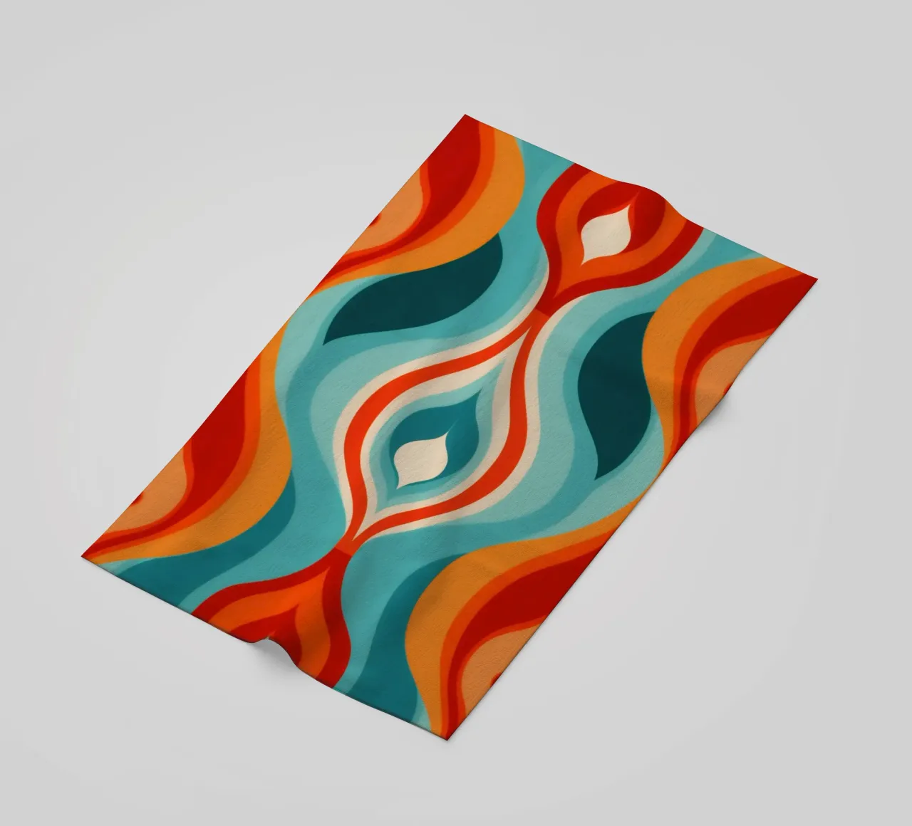Modello di design psichedelico retrò anni '70 telo mare da Autofocus