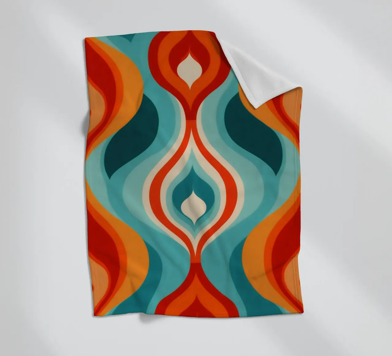 Modello di design psichedelico retrò anni '70 coperta in pile da Autofocus