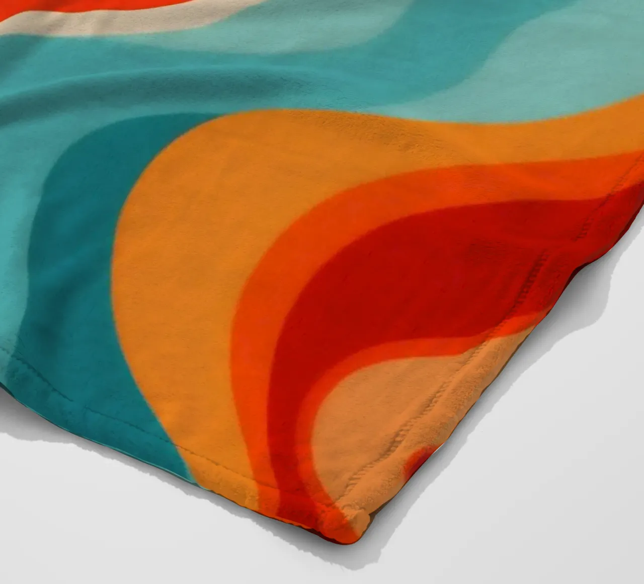 Modello di design psichedelico retrò anni '70 coperta in pile da Autofocus