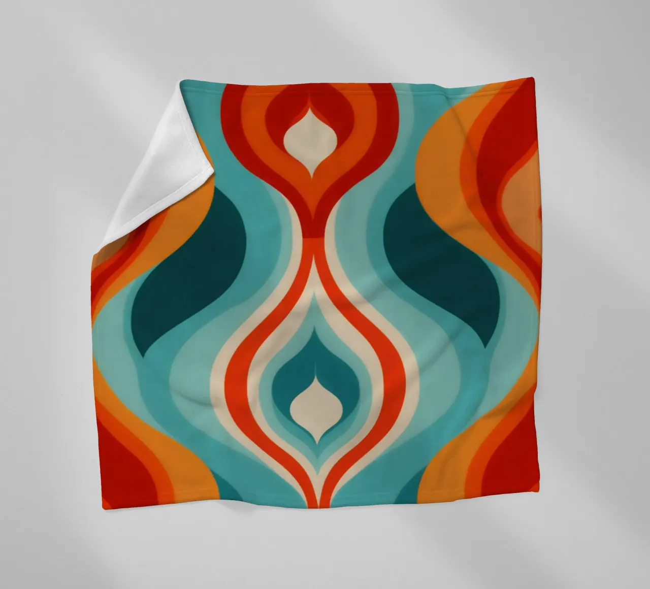 Modello di design psichedelico retrò anni '70 coperta in pile da Autofocus