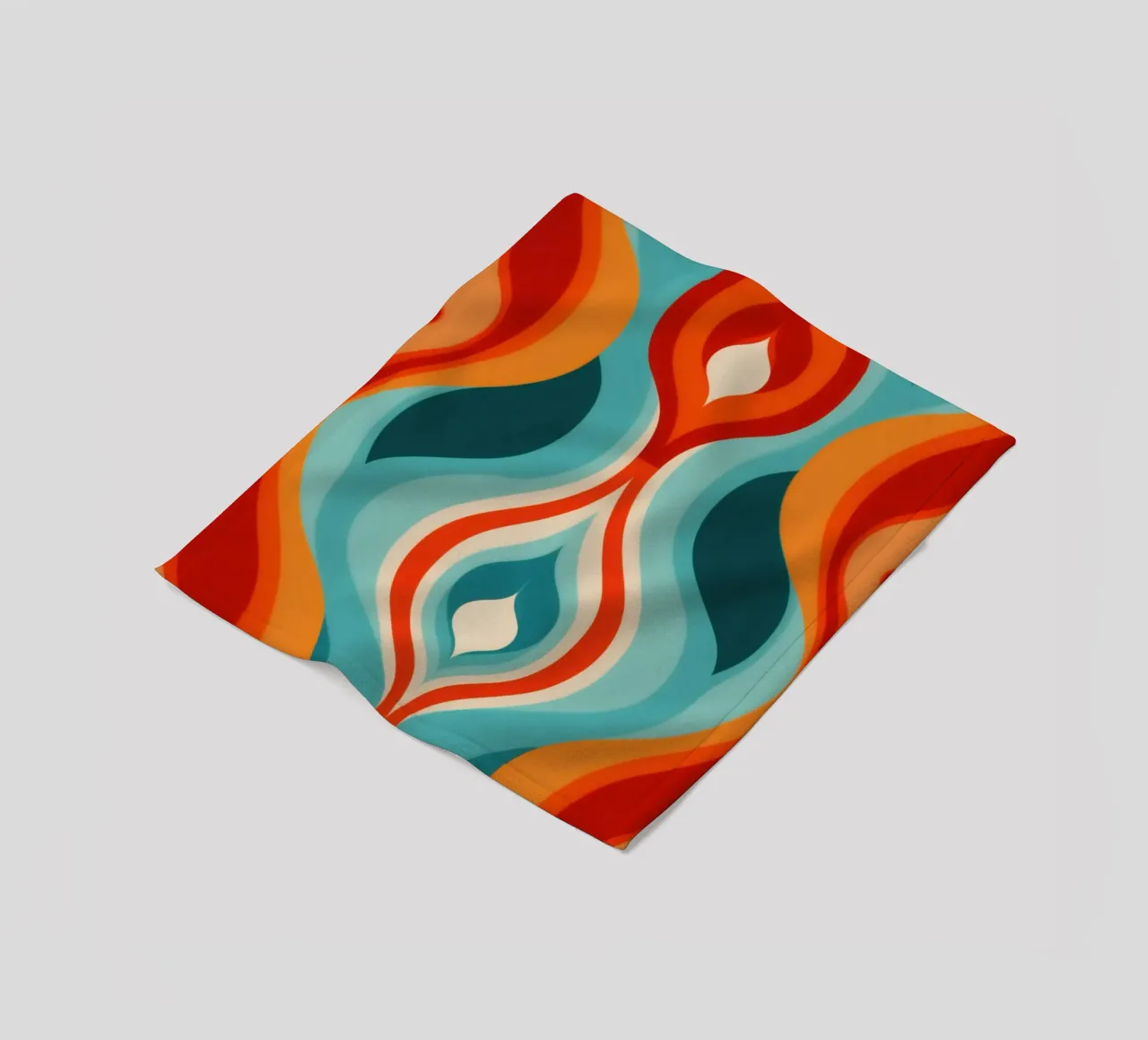 Modello di design psichedelico retrò anni '70 coperta in pile da Autofocus