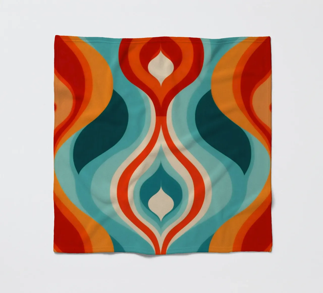 Modello di design psichedelico retrò anni '70 coperta in pile da Autofocus
