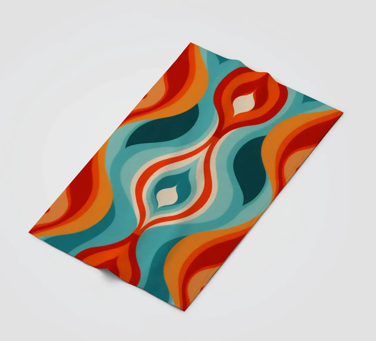 Modello di design psichedelico retrò anni '70 coperta in pile da Autofocus