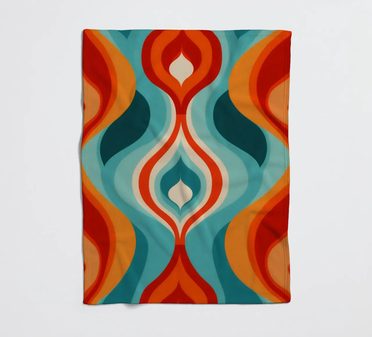 Modello di design psichedelico retrò anni '70 coperta in pile da Autofocus