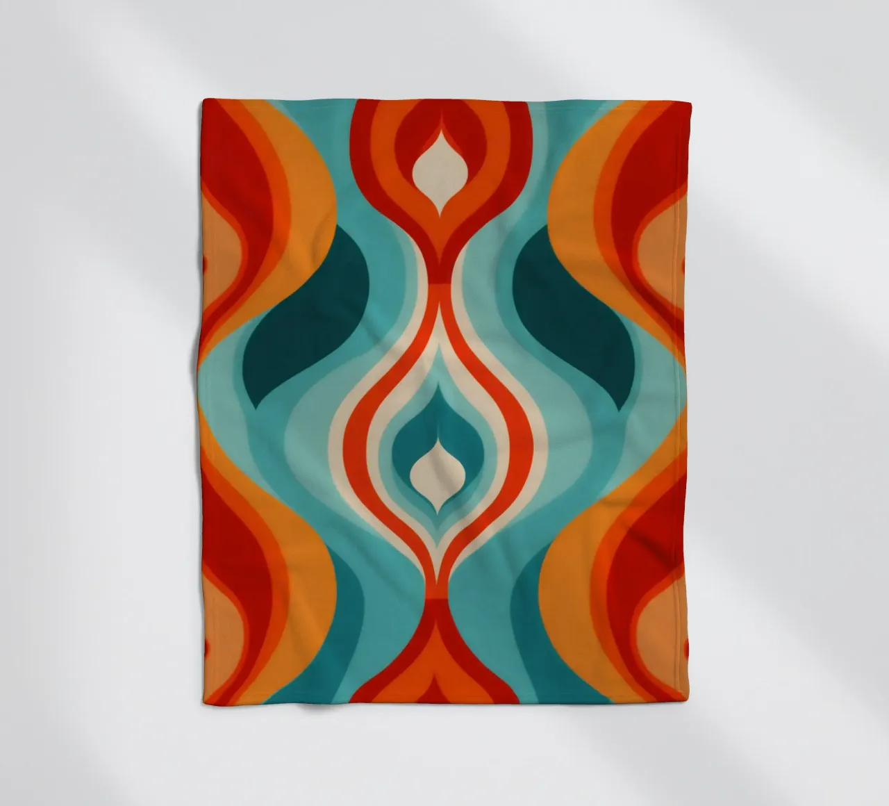 Modello di design psichedelico retrò anni '70 coperta in pile da Autofocus