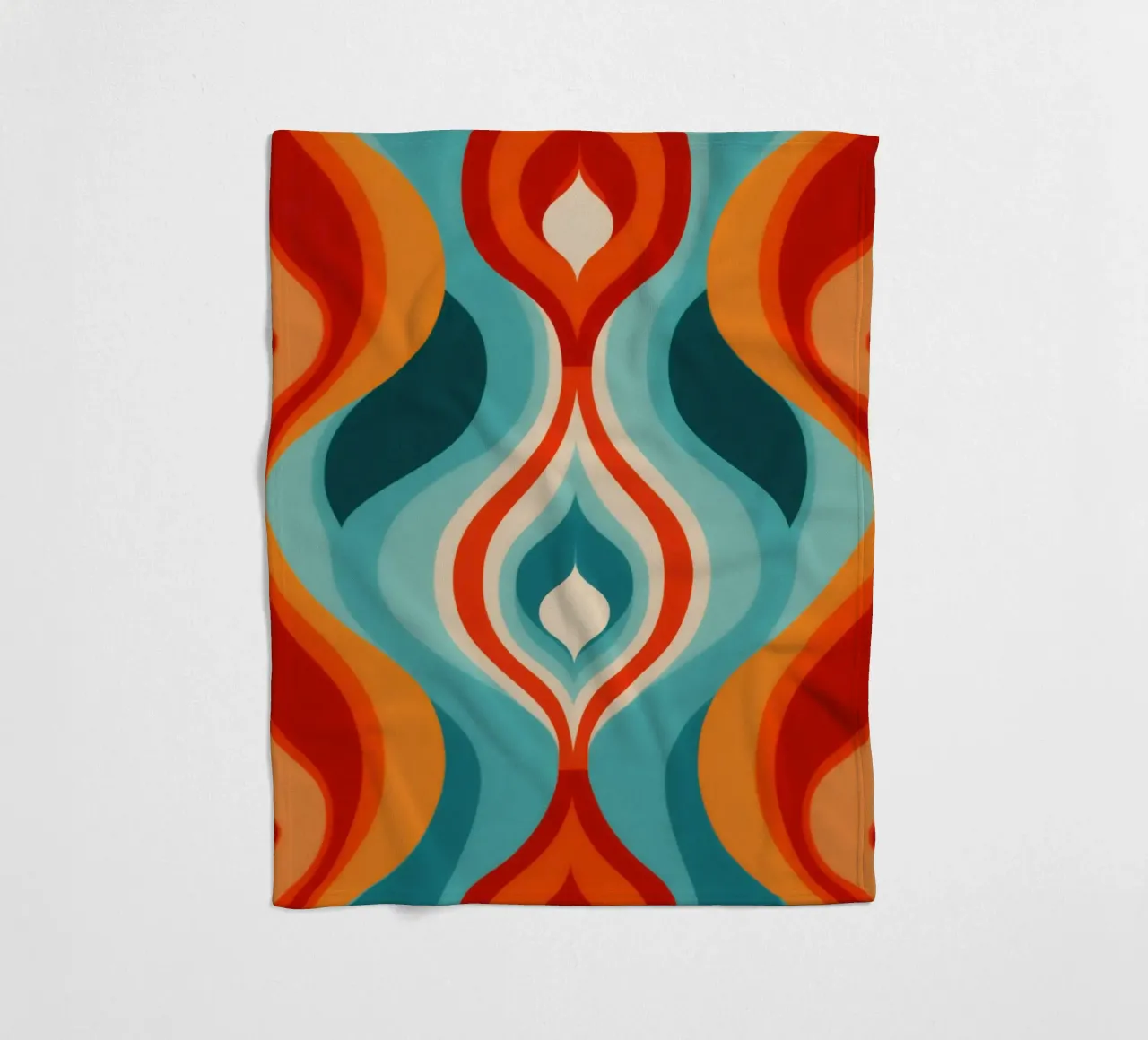Modello di design psichedelico retrò anni '70 coperta in pile da Autofocus