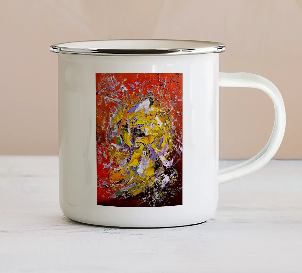 FACCIAMO DEL ROCK'N ROLL. tazza in smalto da Little treasures for your home