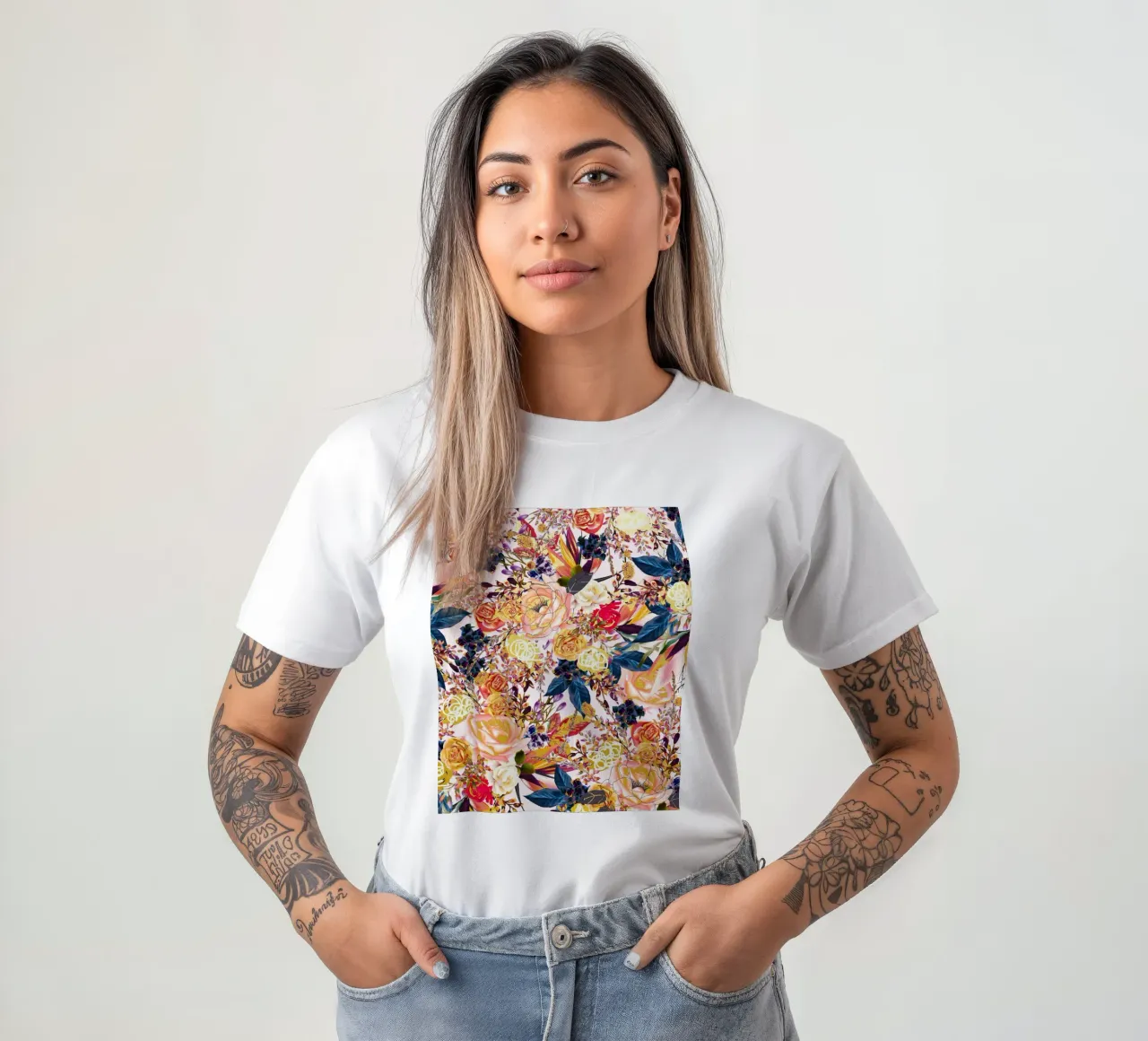 Floreale rustico t-shirt da 83oranges