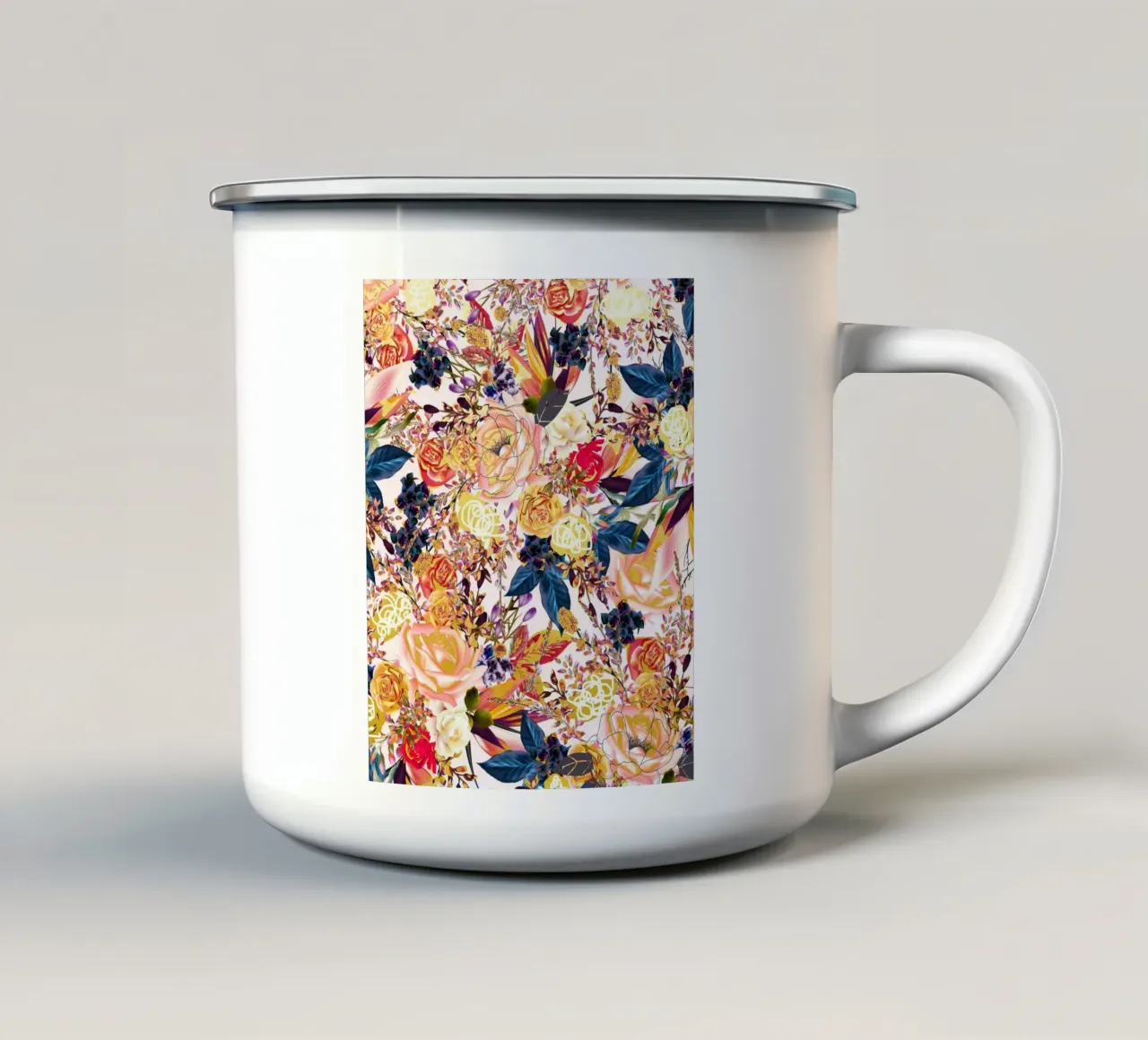 Floreale rustico tazza in smalto da 83oranges