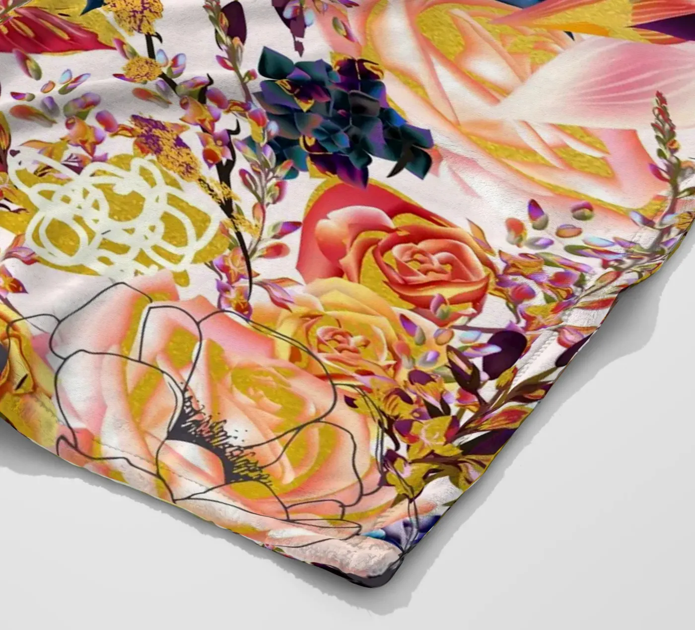 Rustic Floral fleecedeken van 83oranges.com