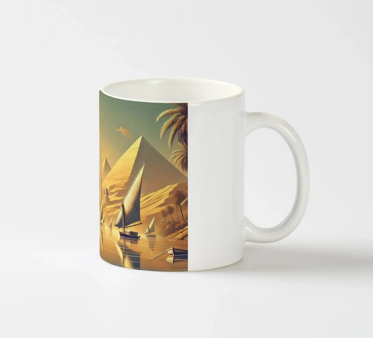 Poster d'epoca sull'Egitto, fiume Nilo tazza in ceramica da Wanderlust Vibes