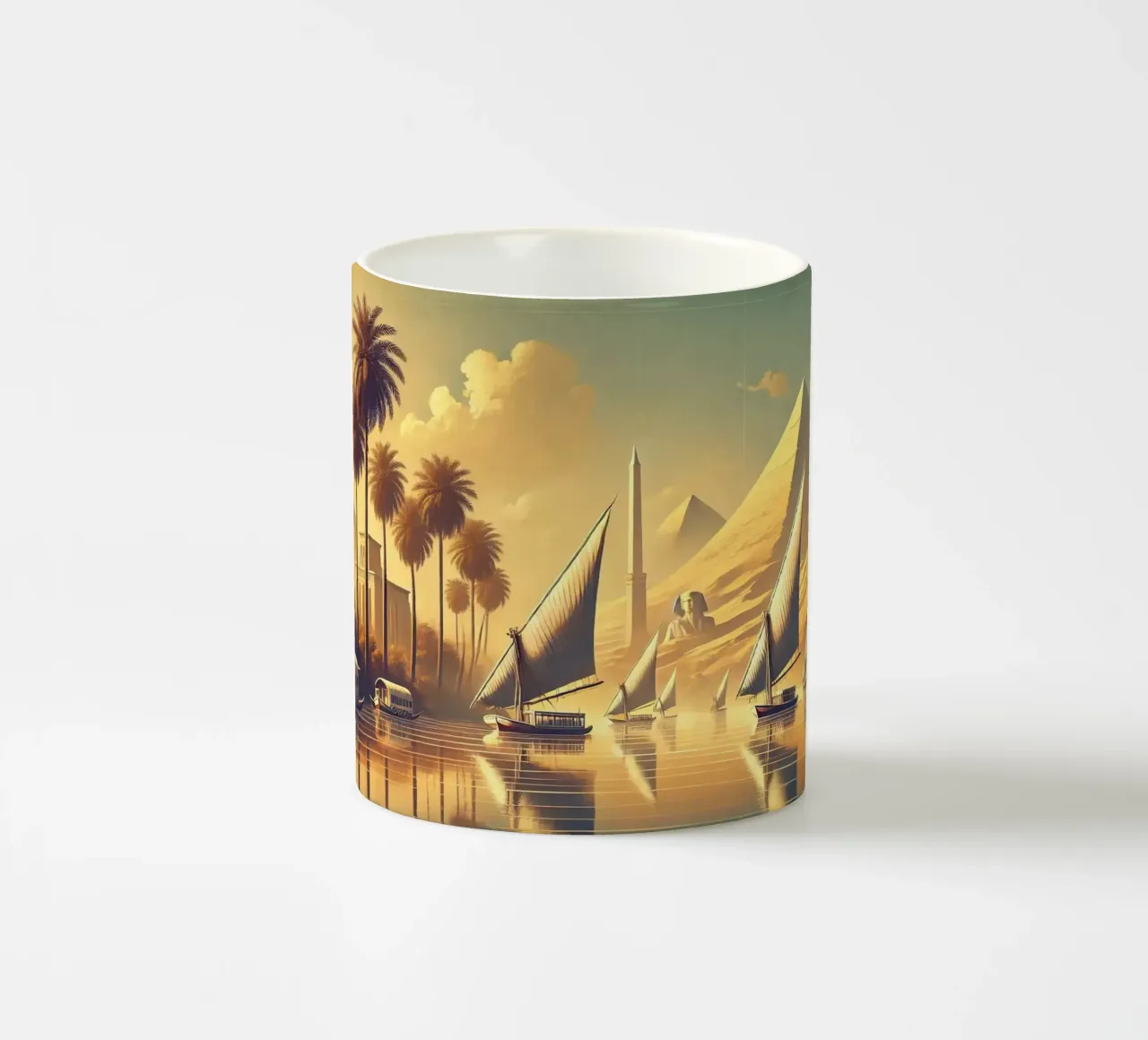 Poster d'epoca sull'Egitto, fiume Nilo tazza in ceramica da Wanderlust Vibes