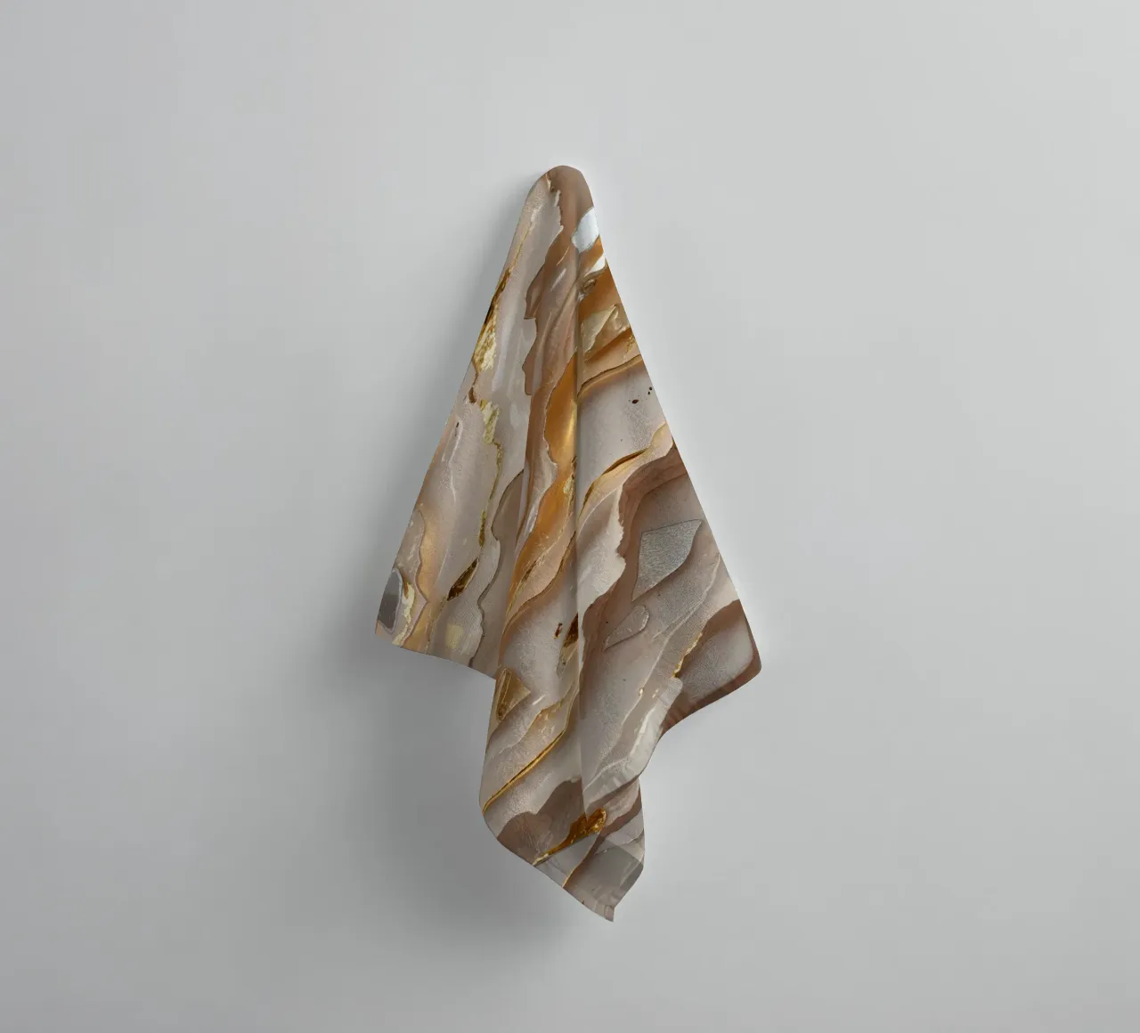 Abstract Beige Goud en Zilver Glas LikeTexture badhanddoek van DesignDoodle