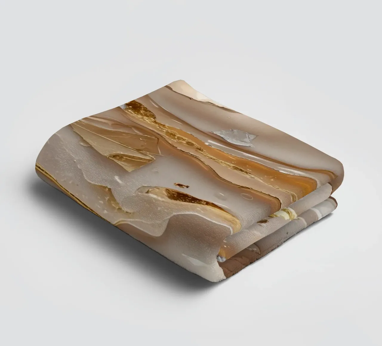 Abstract Beige Goud en Zilver Glas LikeTexture badhanddoek van DesignDoodle