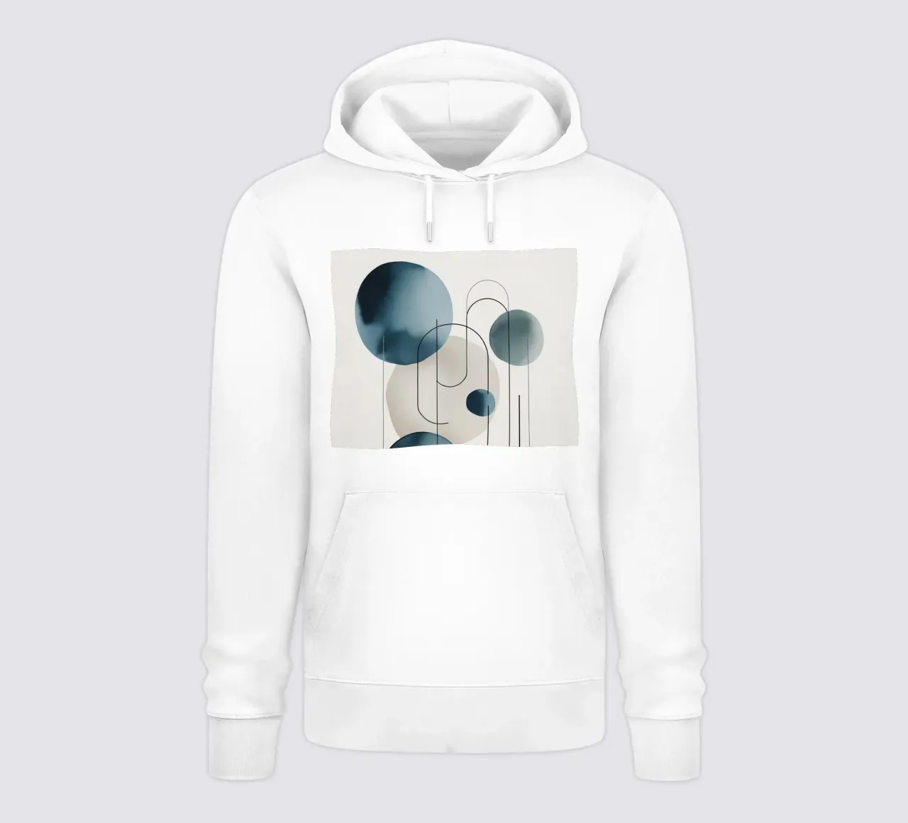 Composizione astratta di cerchi e archi felpa con cappuccio da DesignDoodle