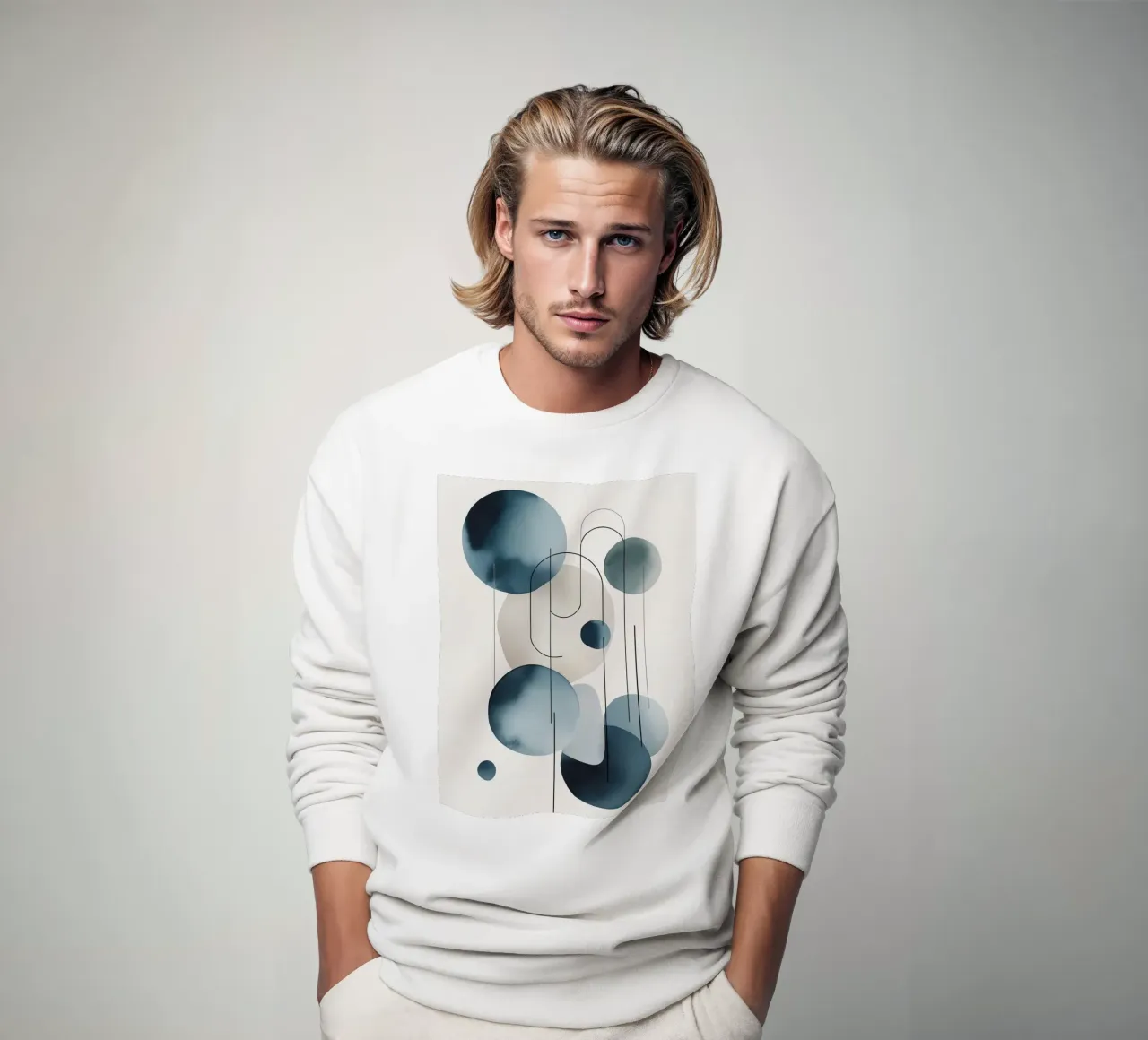 Abstrakte Kreise und Bögen Komposition Sweatshirt von DesignDoodle