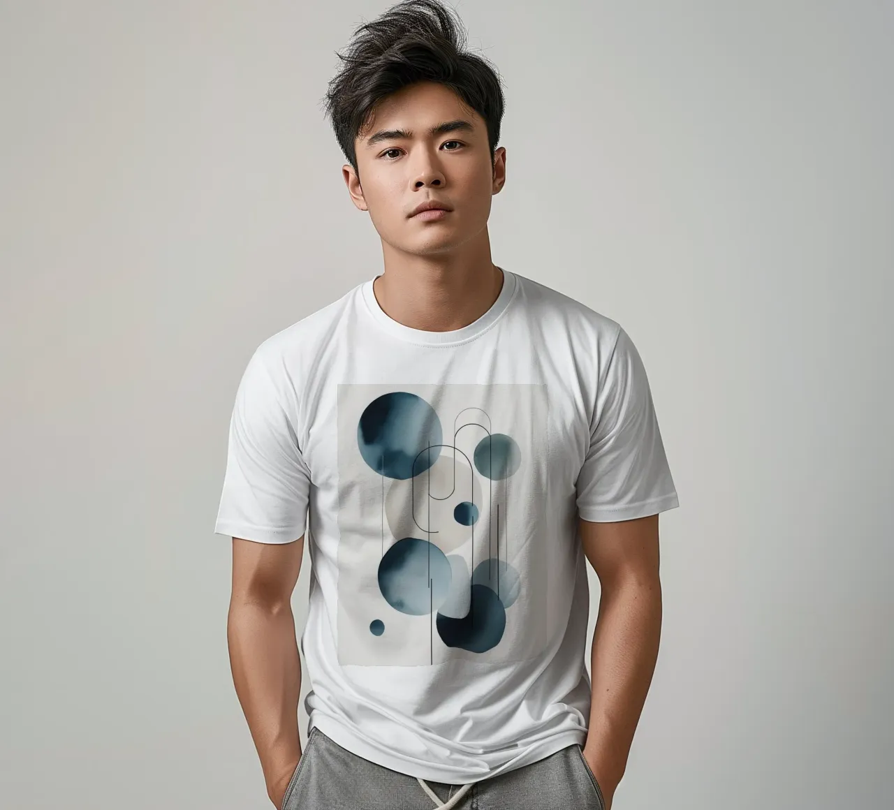 Composizione astratta di cerchi e archi t-shirt da DesignDoodle
