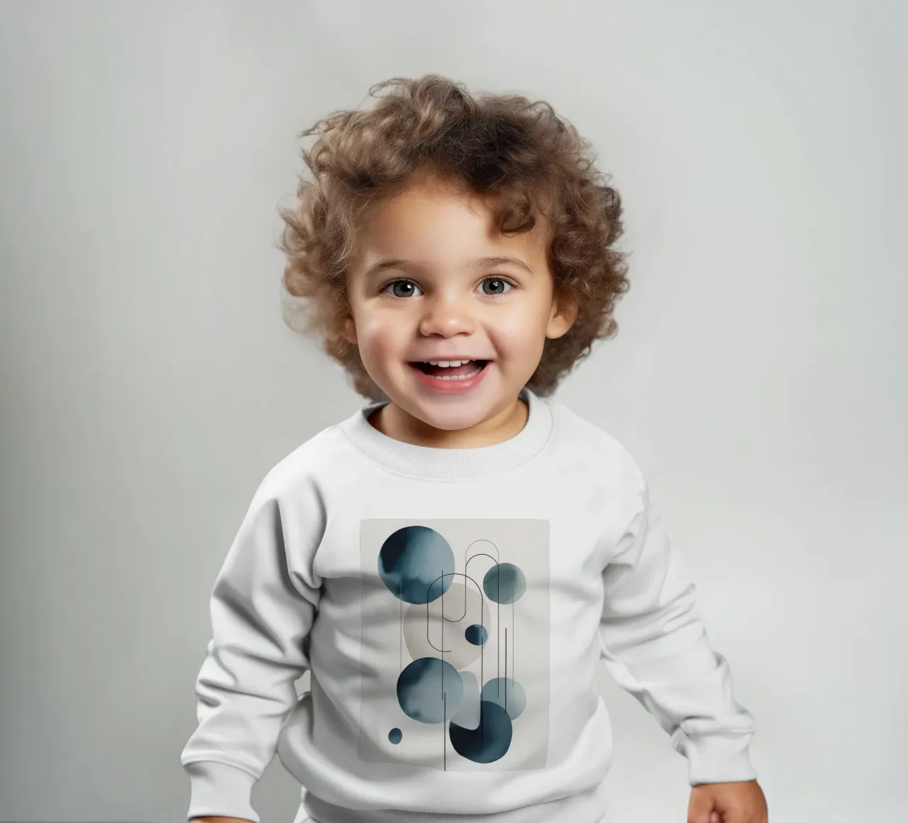 Composición abstracta de círculos y arcos sudadera de bebé de DesignDoodle
