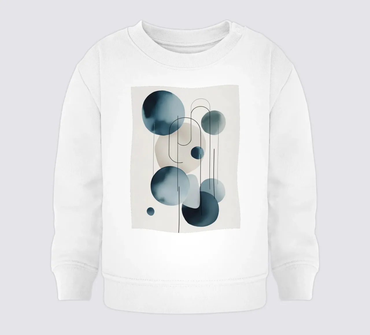 Composición abstracta de círculos y arcos sudadera de bebé de DesignDoodle