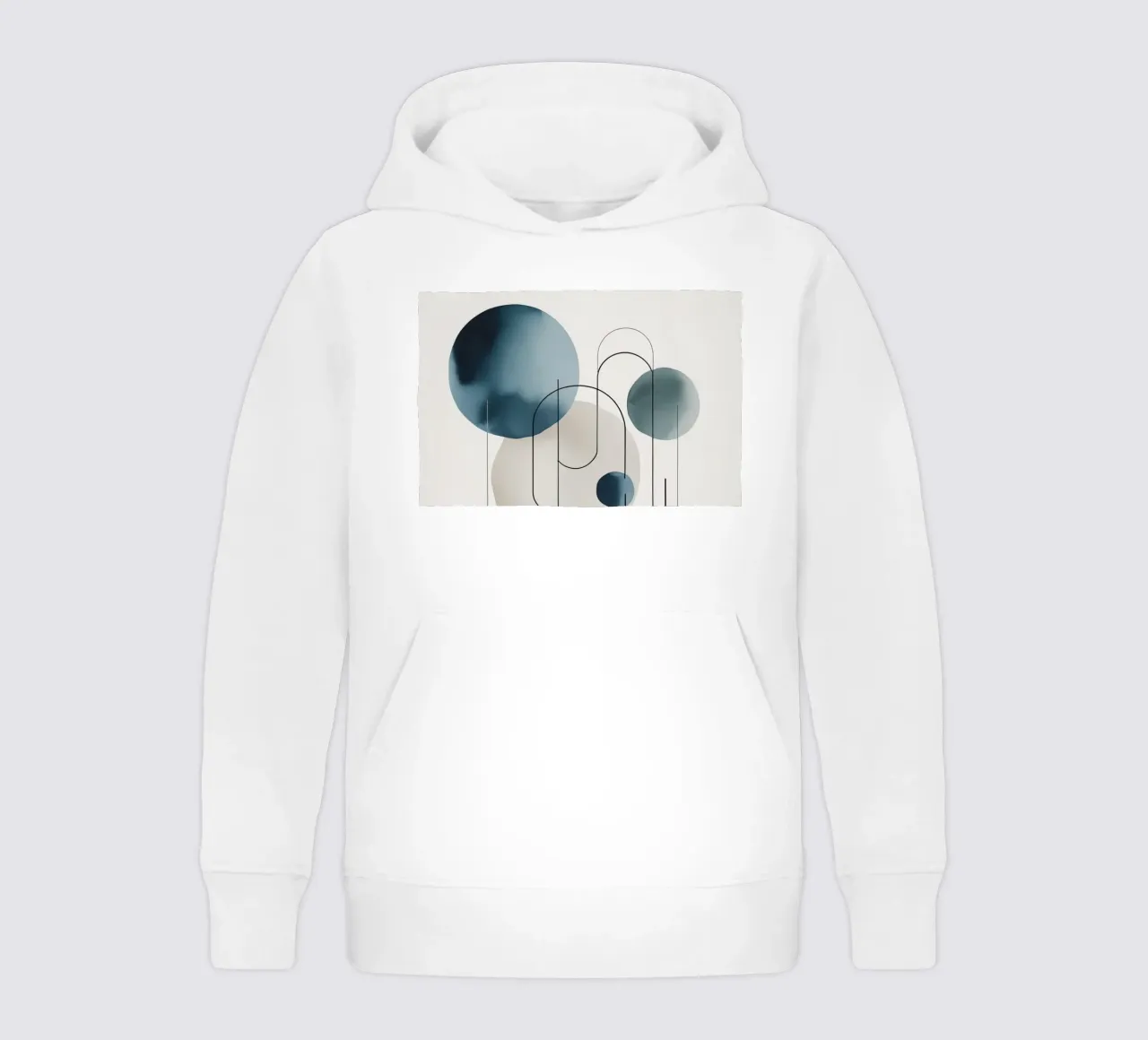 Composición abstracta de círculos y arcos sudadera con capucha para niño de DesignDoodle