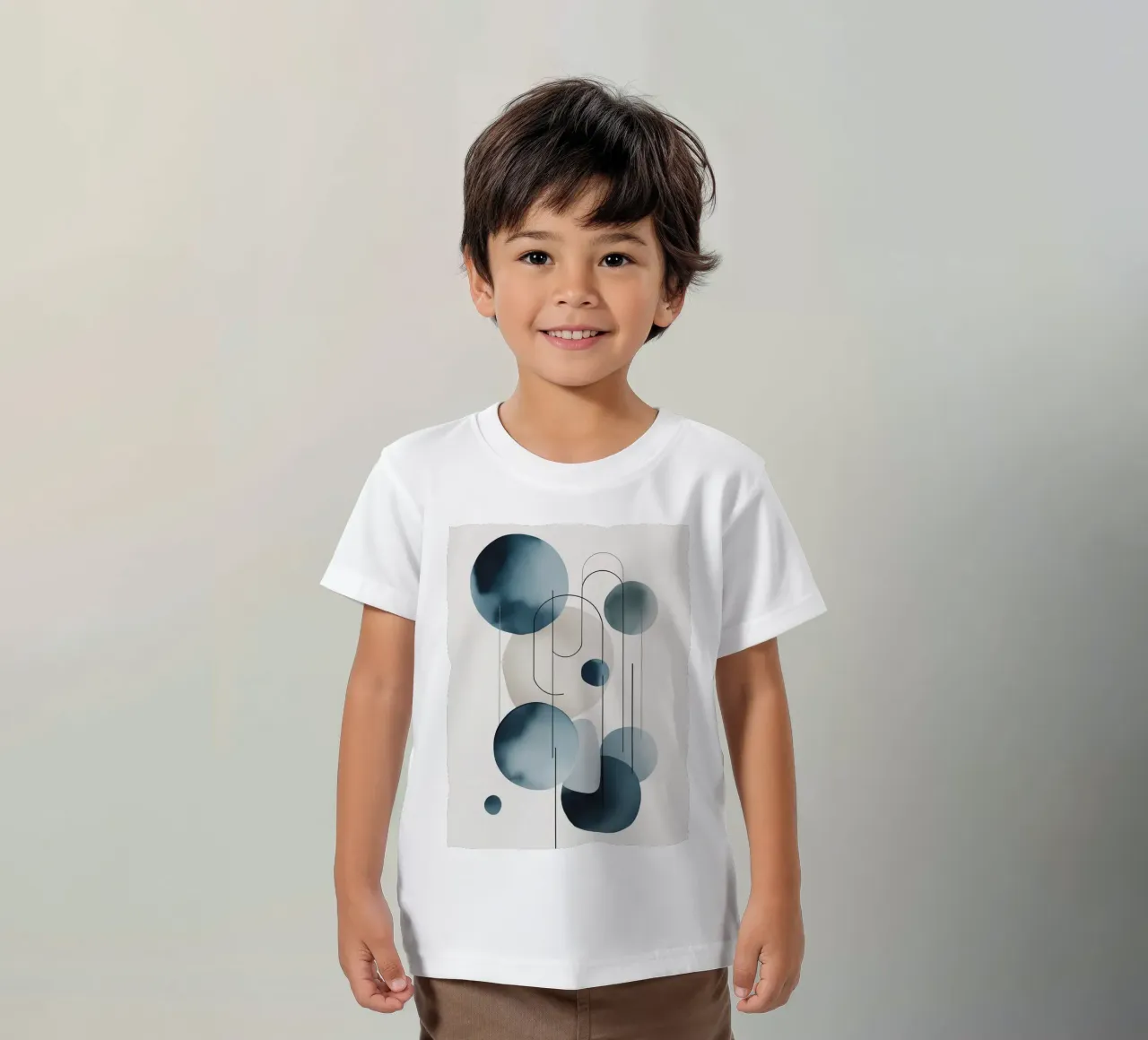 Abstracte cirkels en bogen compositie kinder t-shirt van DesignDoodle
