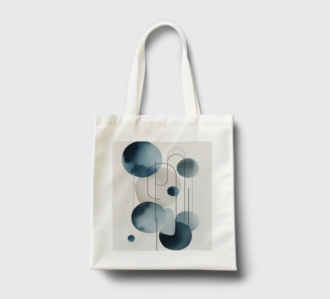 Abstract Circles and Arcs Composition tote bag by DesignDoodle