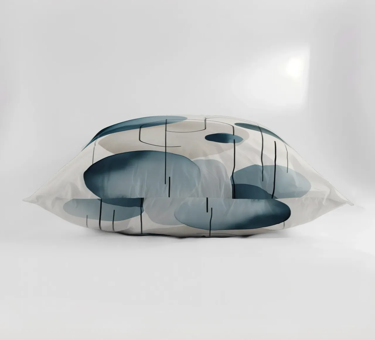 Abstracte cirkels en bogen compositie kussen van DesignDoodle