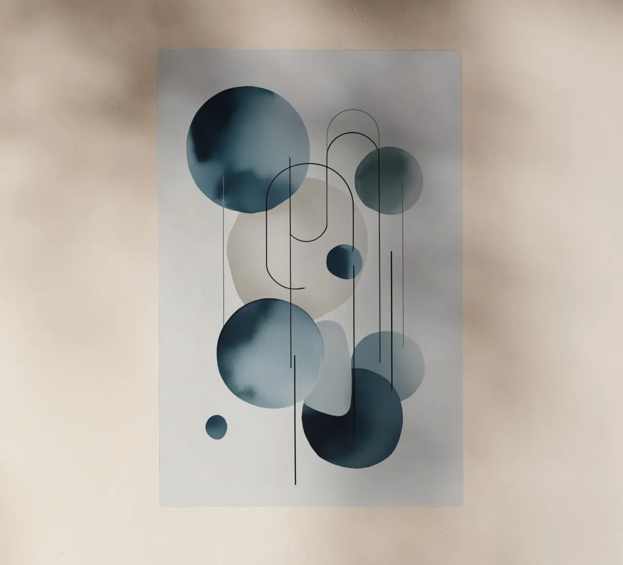 Abstracte cirkels en bogen compositie backlit folie van DesignDoodle