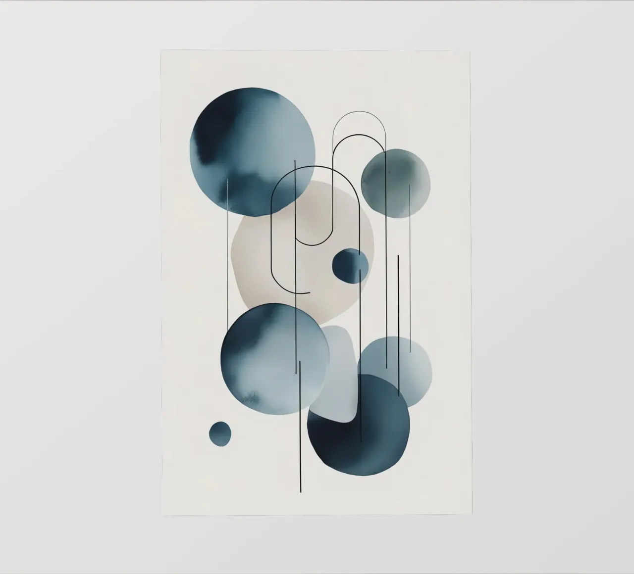 Composizione astratta di cerchi e archi telo in pvc da DesignDoodle