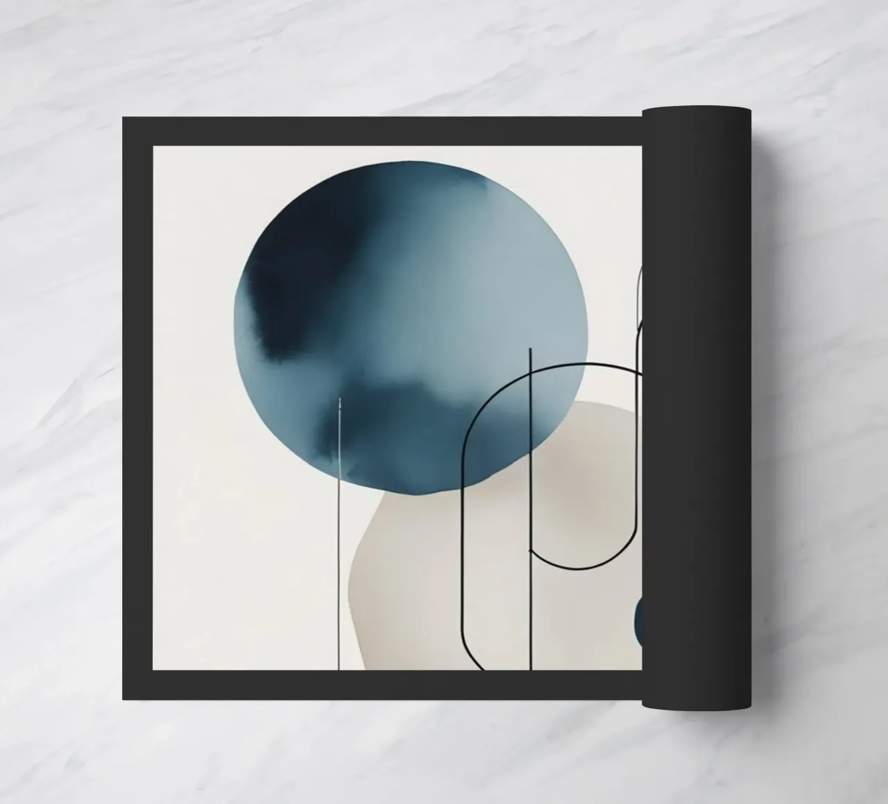 Abstract Circles and Arcs Composition doormat by DesignDoodle