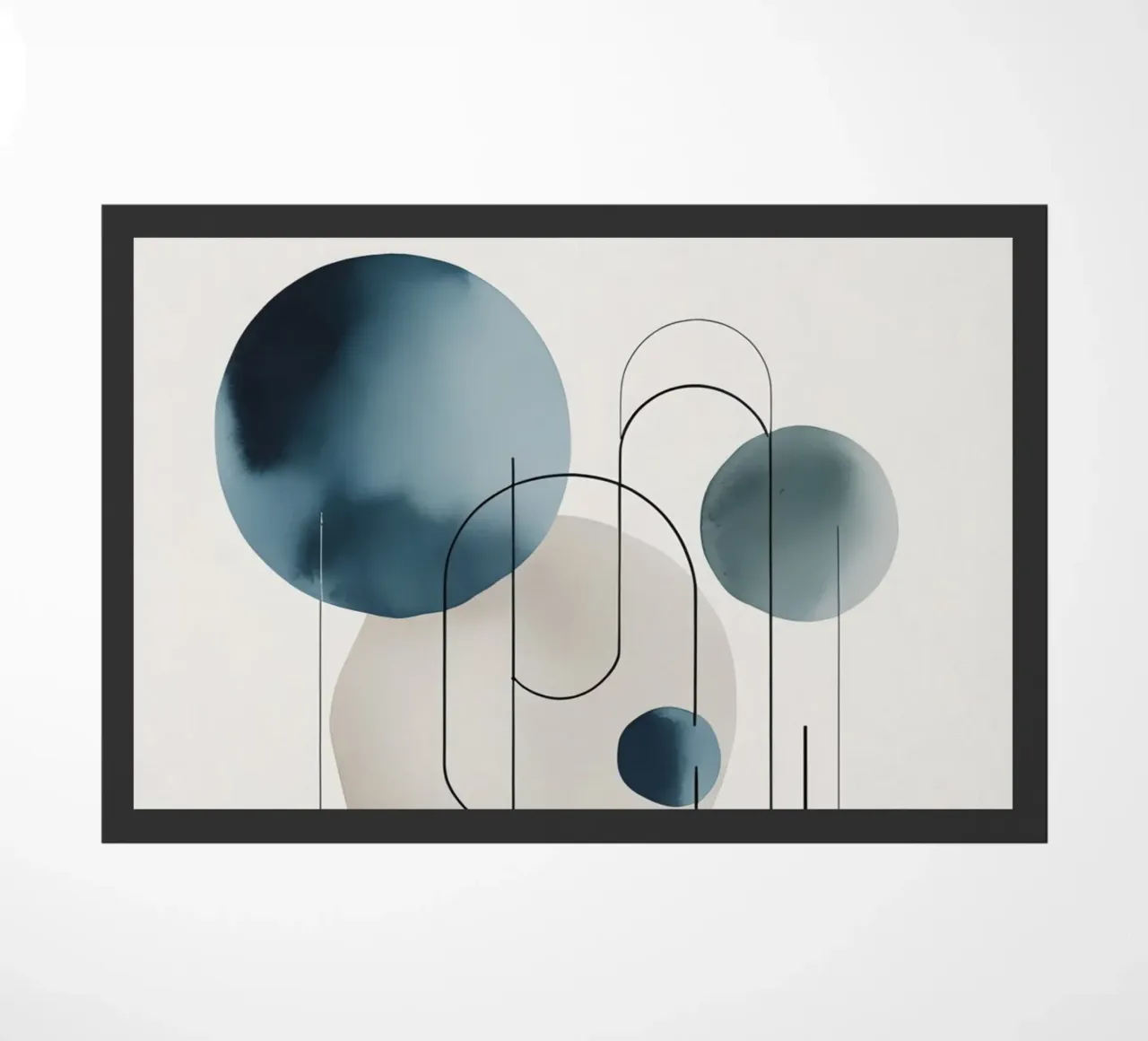 Abstract Circles and Arcs Composition doormat by DesignDoodle