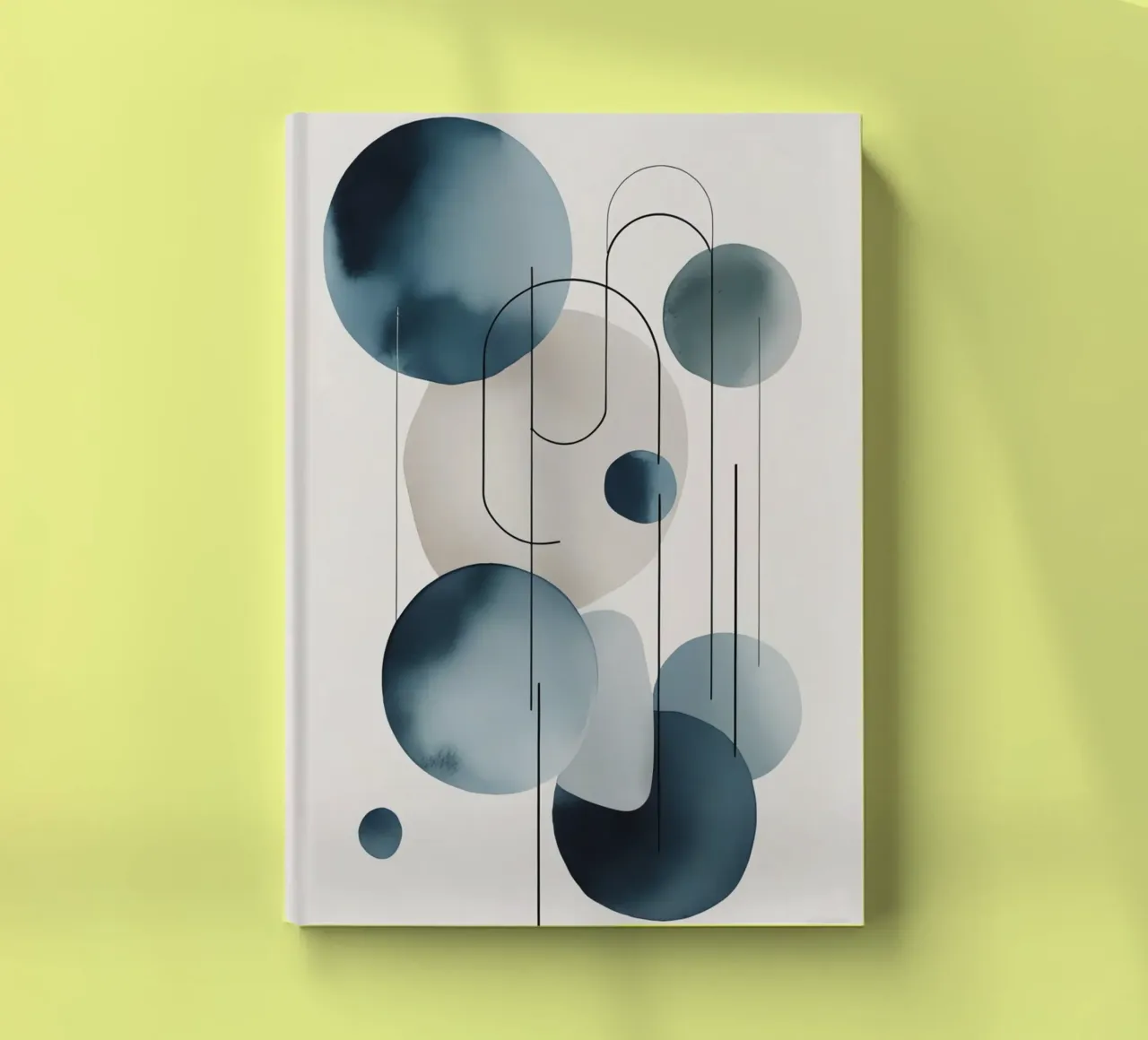 Abstracte cirkels en bogen compositie notitieboek van DesignDoodle