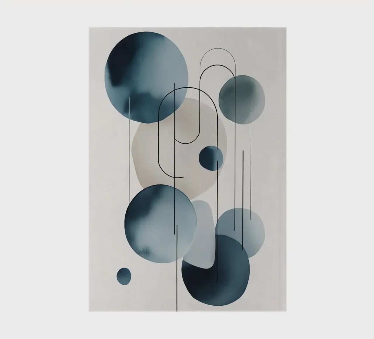 Abstracte cirkels en bogen compositie notitieboek van DesignDoodle