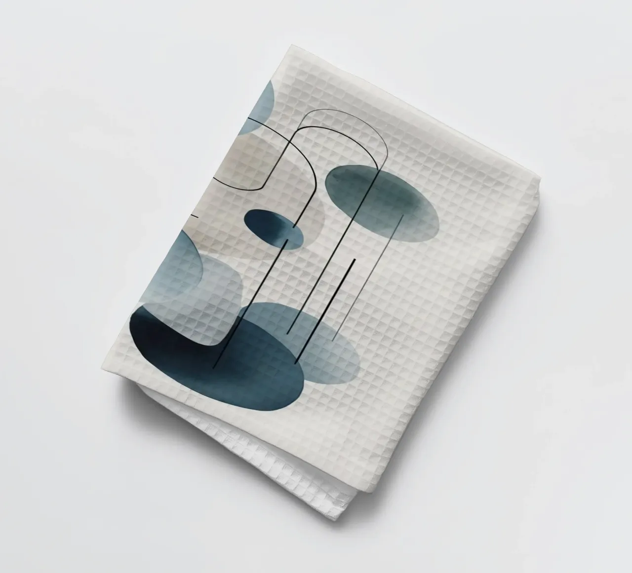 Composition abstraite de cercles et d'arcs torchon de DesignDoodle