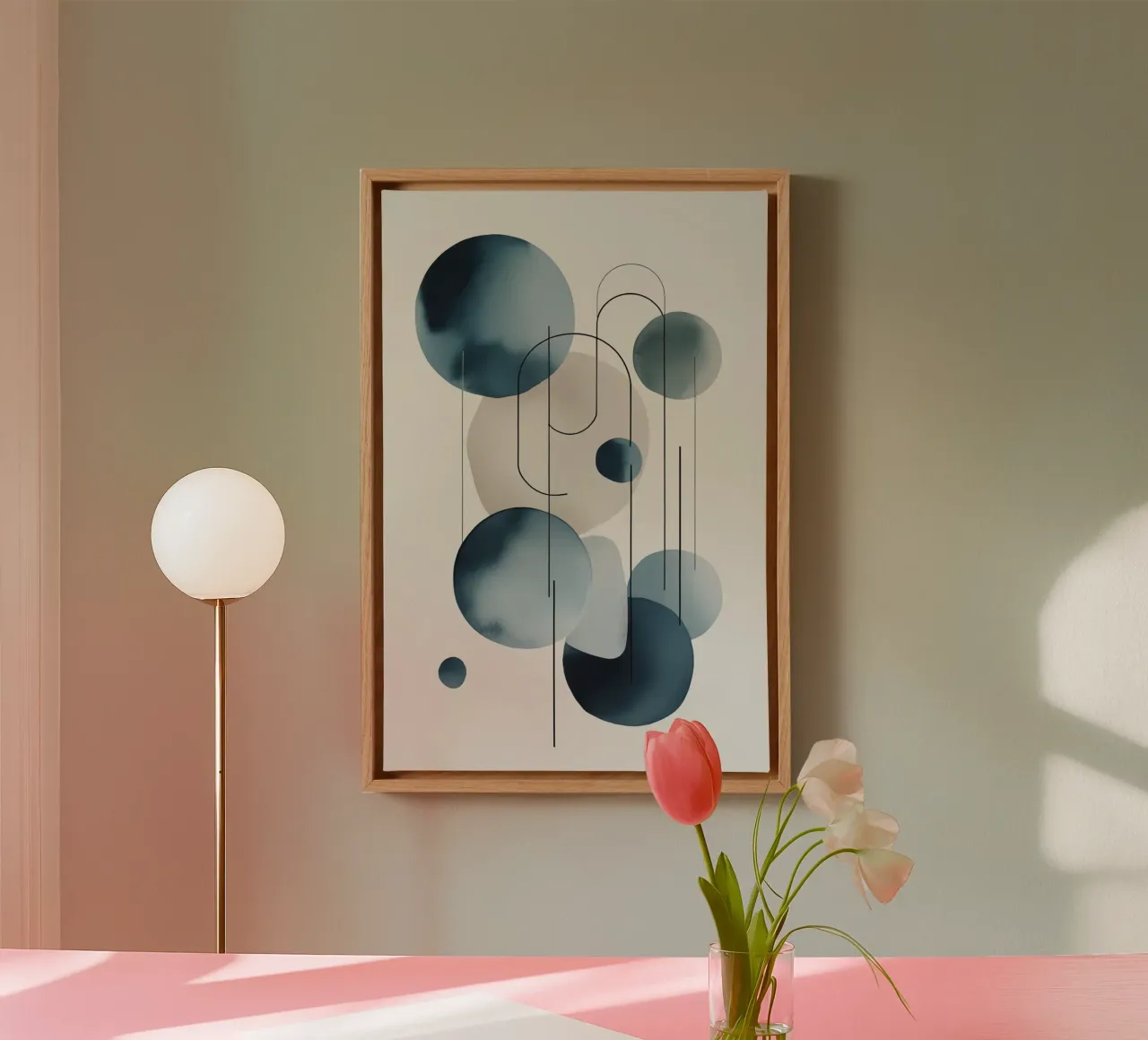 Abstract Circles and Arcs Composition canvas by DesignDoodle