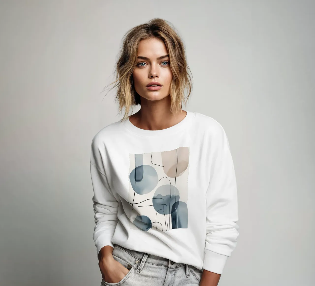 Forme organiche astratte con linee nere felpa da DesignDoodle