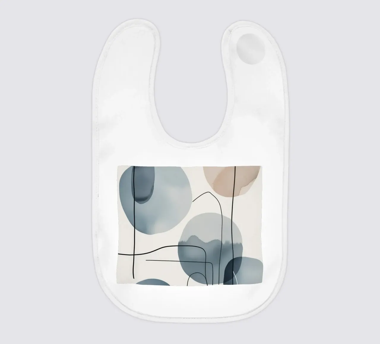 Forme organiche astratte con linee nere bavaglino da DesignDoodle