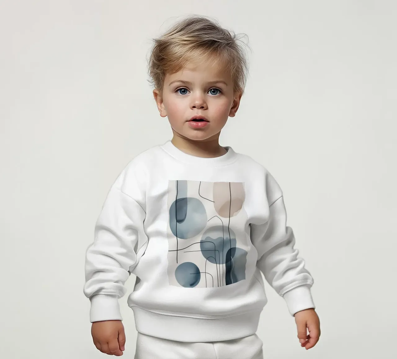 Forme organiche astratte con linee nere felpa neonato da DesignDoodle