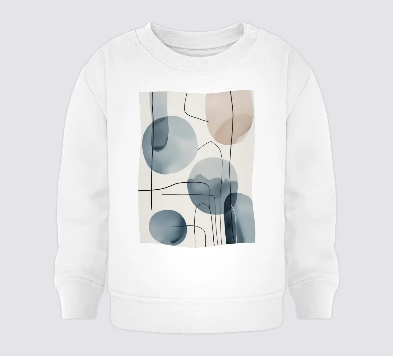 Forme organiche astratte con linee nere felpa neonato da DesignDoodle