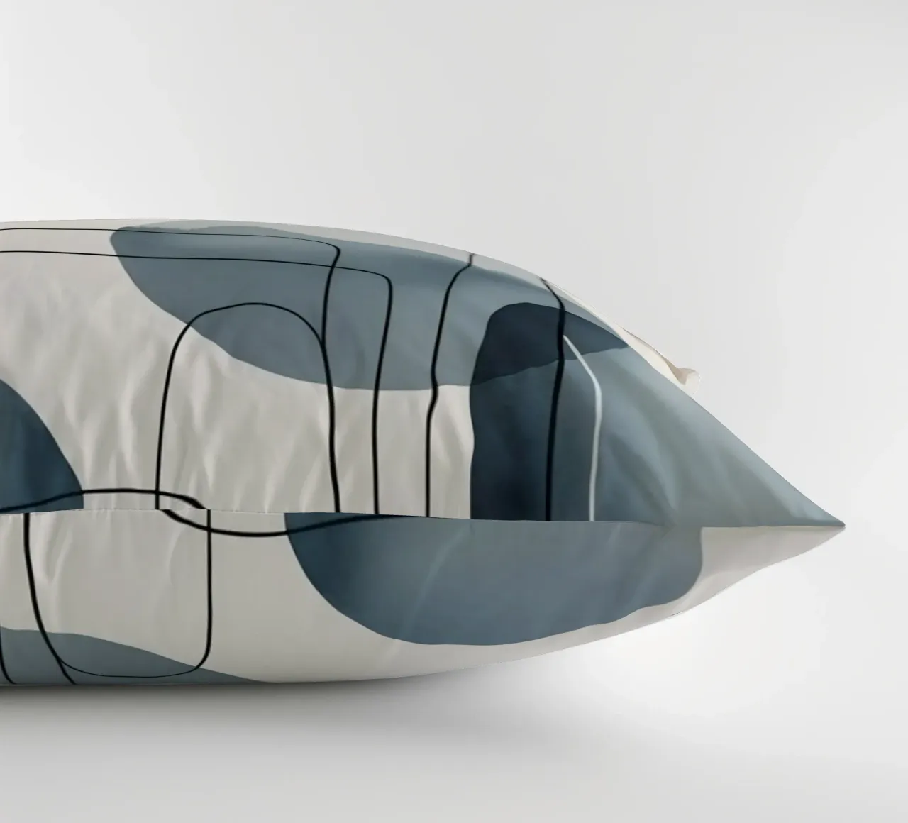 Forme organiche astratte con linee nere cuscino da DesignDoodle