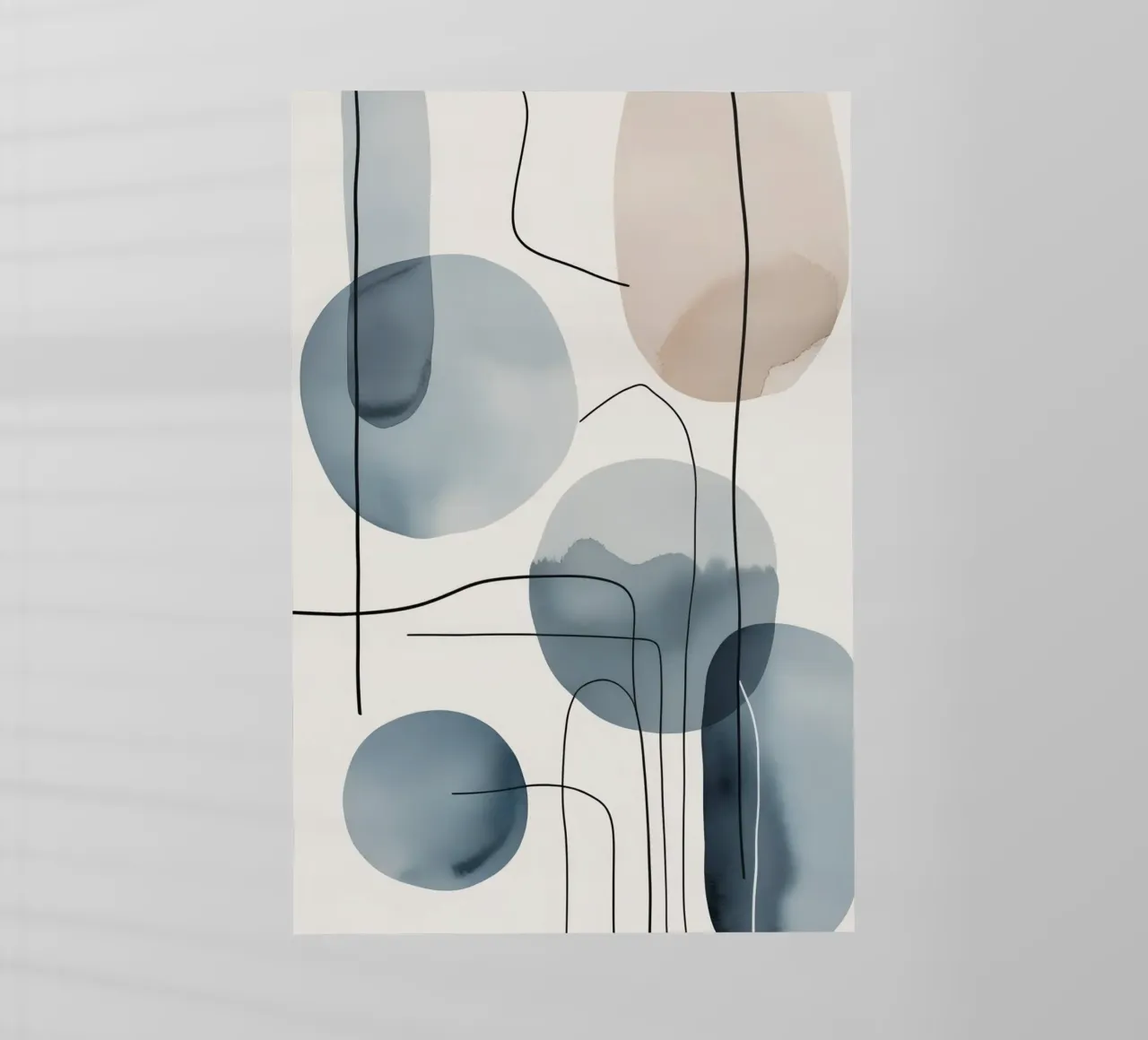 Forme organiche astratte con linee nere pellicola backlit da DesignDoodle
