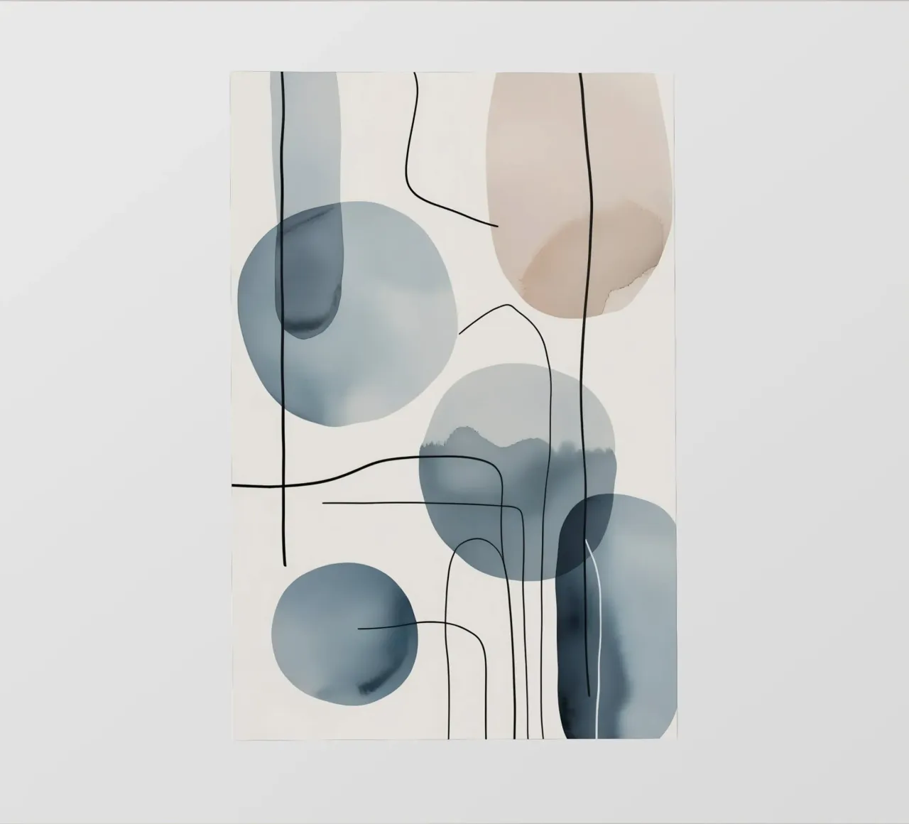 Forme organiche astratte con linee nere pellicola backlit da DesignDoodle