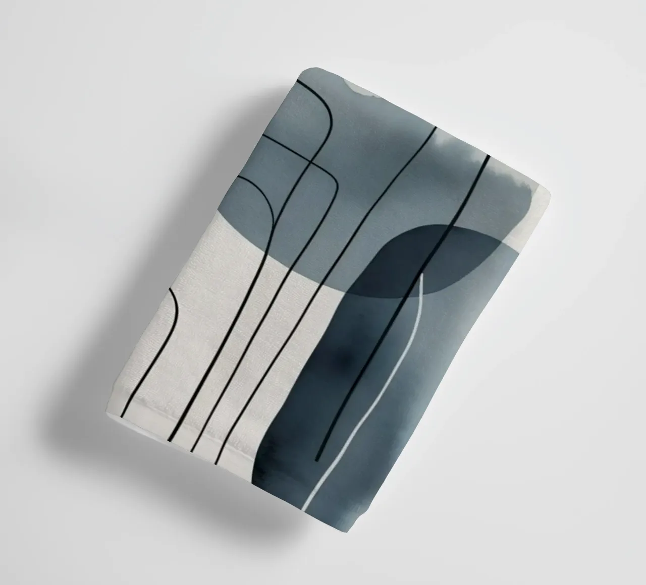 Abstract Organic Shapes with Black Lines towel by DesignDoodle