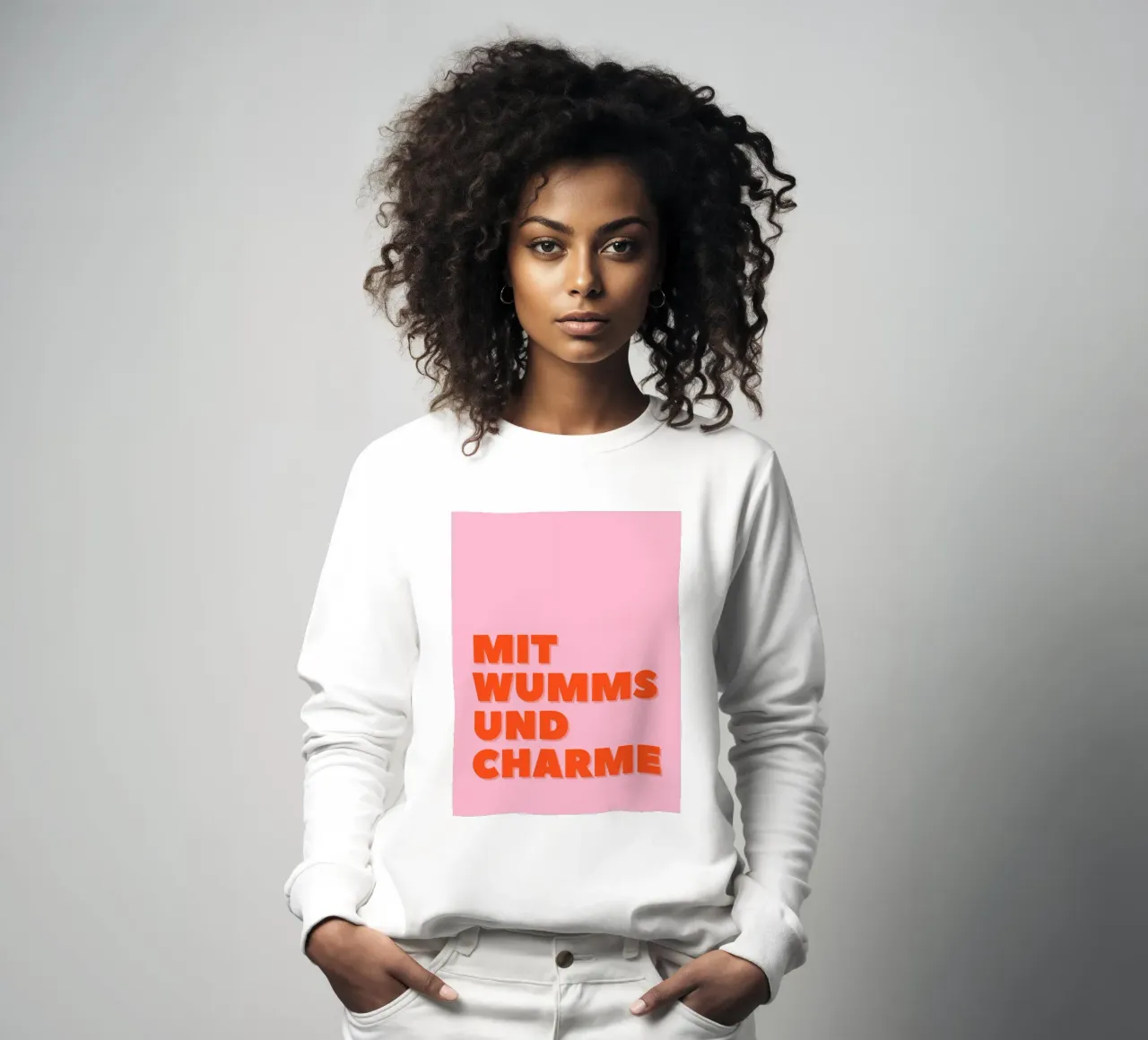 Mit Wums und Charme sudadera de DigiWunderwerk