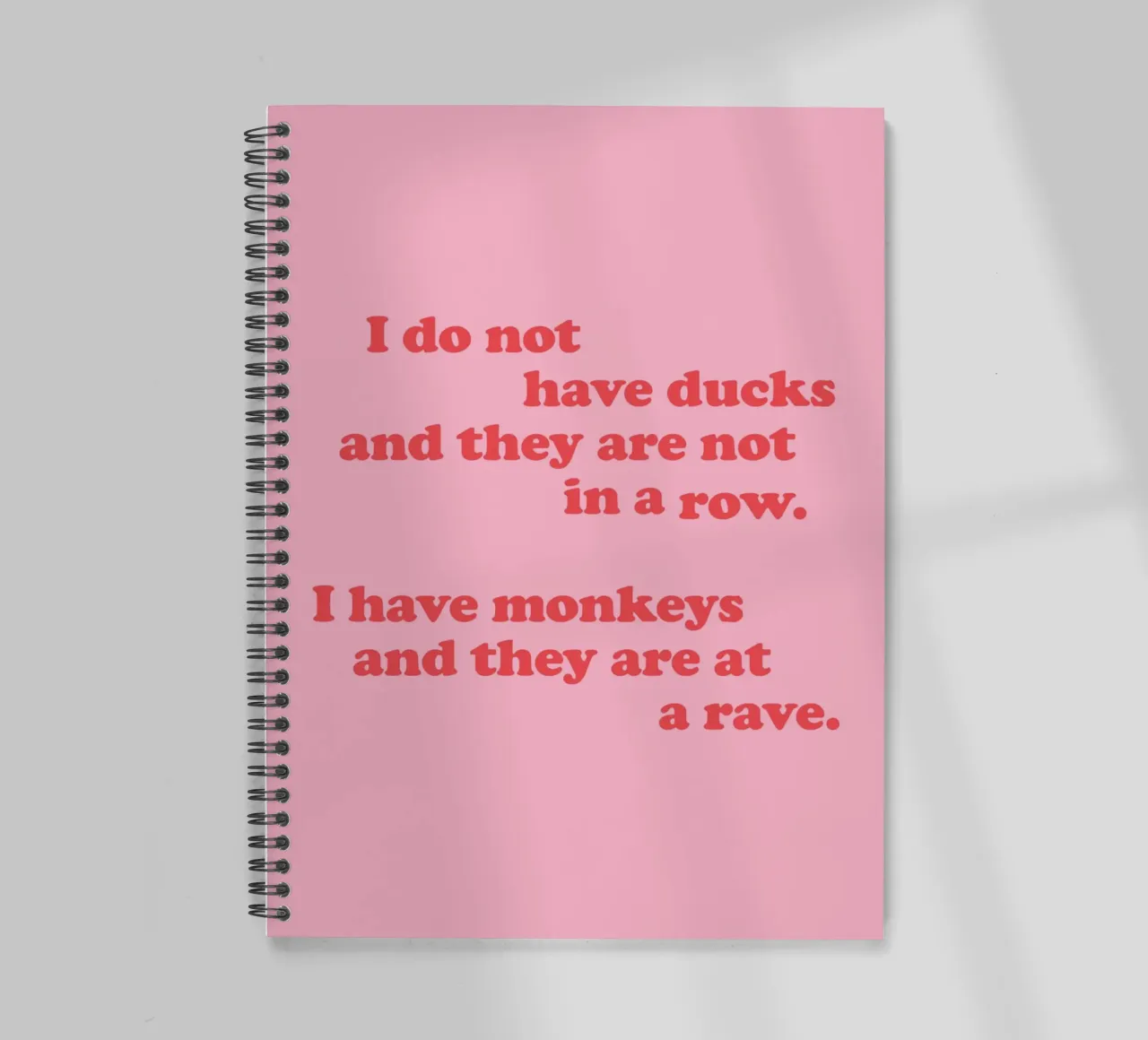Monkeys & Ducks spiral notebook by The Native State