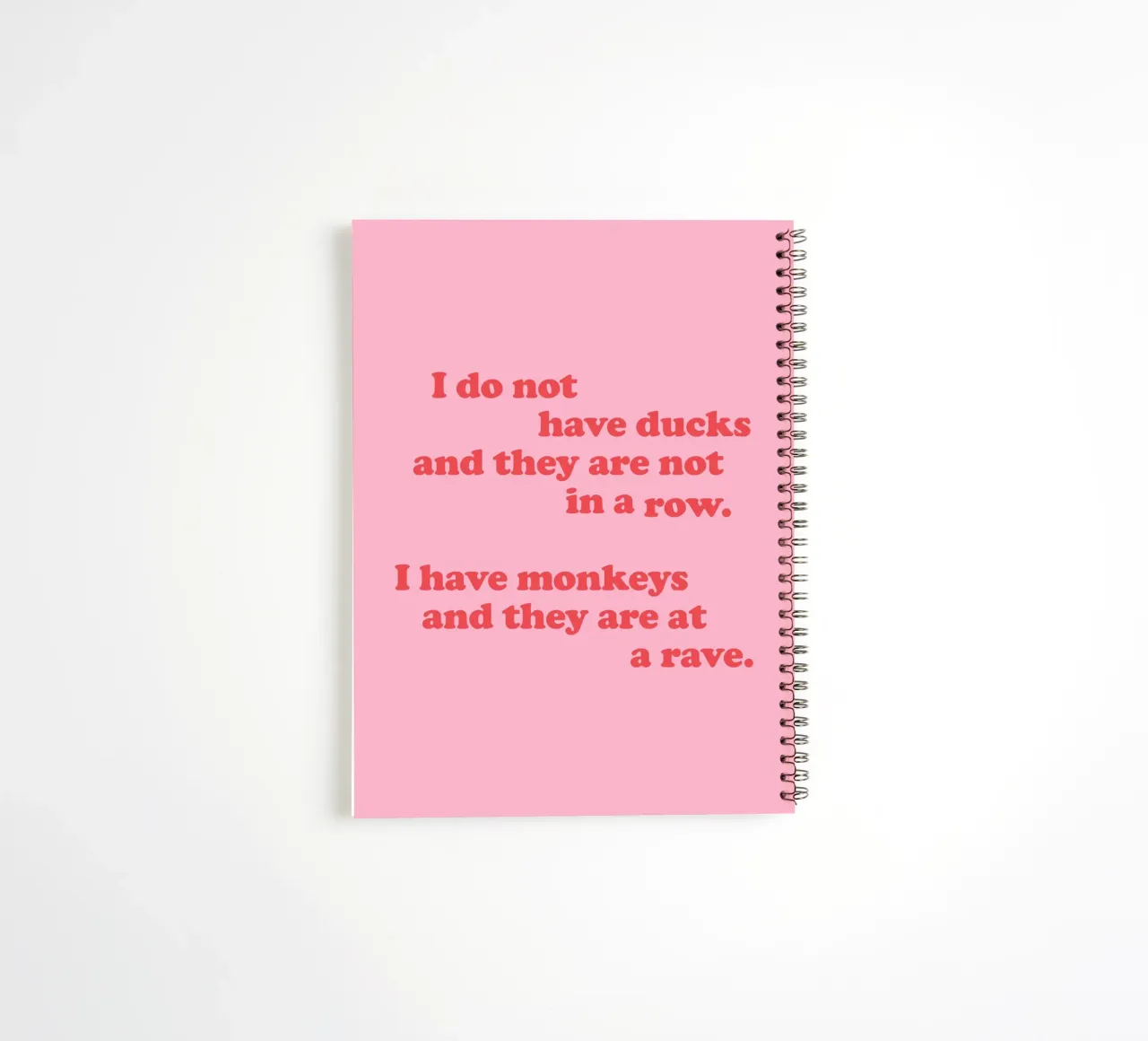 Monkeys & Ducks spiral notebook by The Native State