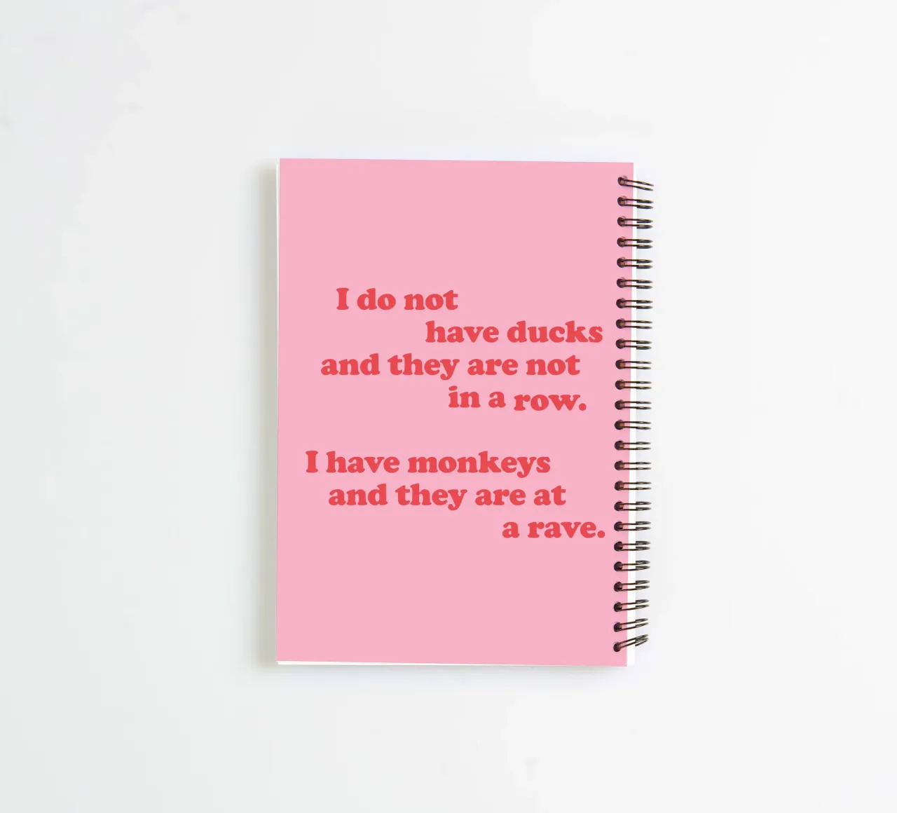 Monkeys & Ducks spiral notebook by The Native State